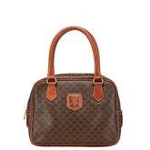 セリーヌ マカダム ハンドバッグ ブラウン PVC レザー レディース CELINE 【中古】