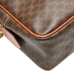 セリーヌ マカダム ハンドバッグ ブラウン PVC レザー レディース CELINE 【中古】