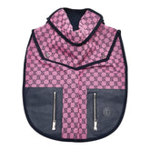 グッチ GGキャンバス ドッグウェア ペット用品 サイズ:L 695730 ピンク ネイビー キャンバス レザー レディース GUCCI 【中古】