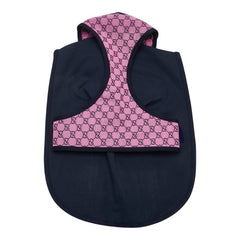 グッチ GGキャンバス ドッグウェア ペット用品 サイズ:L 695730 ピンク ネイビー キャンバス レザー レディース GUCCI 【中古】