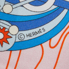 エルメス ツイリー ODYSSEY オデッセイ スカーフ ライトピンク マルチカラー レディース HERMES 【中古】