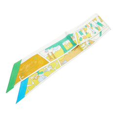 エルメス ツイリー Factory Suite ファクトリー スーツ スカーフ ホワイト マルチカラー レディース HERMES 【中古】