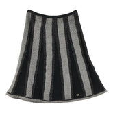 シャネル ココマーク フレアスカート ブラック ホワイト レディース CHANEL 【中古】