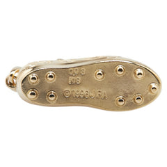 K18YG イエローゴールド ダイヤ0.03ct スパイクシューズ モチーフ ペンダントトップ レディース 【中古】