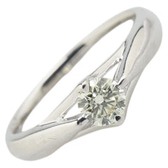 K18WG ホワイトゴールド ダイヤ0.314ct 1P ソリティアリング 指輪 レディース 9号 【中古】