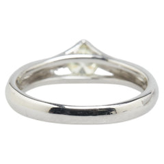 K18WG ホワイトゴールド ダイヤ0.314ct 1P ソリティアリング 指輪 レディース 9号 【中古】