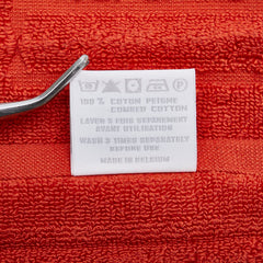 エルメス ラビリンス ハンドタオル ハンカチ オレンジ コットン レディース HERMES 【中古】