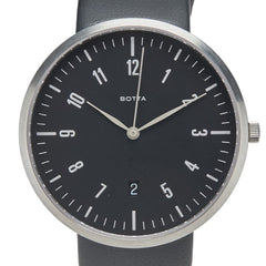 BOTTA 腕時計 自動巻き ブラック文字盤 ステンレススチール レザー メンズ 【中古】