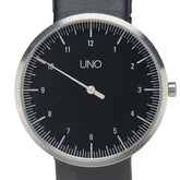 BOTTA 腕時計 クオーツ ブラック文字盤 ステンレススチール レザー メンズ 【中古】