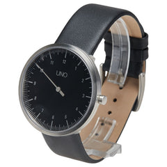 BOTTA 腕時計 クオーツ ブラック文字盤 ステンレススチール レザー メンズ 【中古】