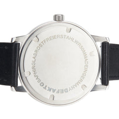 DEFAKTO ベルト(社外品) 腕時計 クオーツ ホワイト文字盤 ステンレススチール レザー メンズ 【中古】