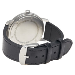 DEFAKTO ベルト(社外品) 腕時計 クオーツ ホワイト文字盤 ステンレススチール レザー メンズ 【中古】