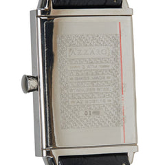 AZZARO 腕時計 クオーツ ブラック文字盤 ステンレススチール レザー メンズ 【中古】