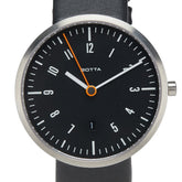 BOTTA 腕時計 クオーツ ブラック文字盤 ステンレススチール レザー メンズ 【中古】