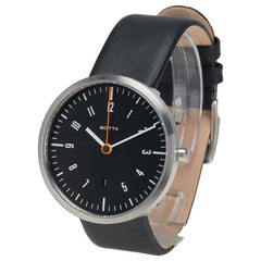 BOTTA 腕時計 クオーツ ブラック文字盤 ステンレススチール レザー メンズ 【中古】