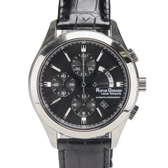 RUFUS GERARD 腕時計 自動巻き ブラック文字盤 ステンレススチール レザー メンズ 【中古】