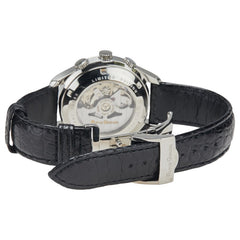 RUFUS GERARD 腕時計 自動巻き ブラック文字盤 ステンレススチール レザー メンズ 【中古】