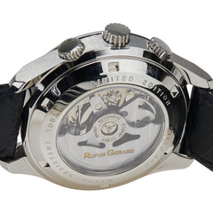 RUFUS GERARD 腕時計 自動巻き ブラック文字盤 ステンレススチール レザー メンズ 【中古】