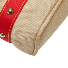 ルイ ヴィトン アンティグア カバMM トートバッグ ショルダーバッグ M40035 ベージュ レッド キャンバス レザー レディース LOUIS VUITTON 【中古】