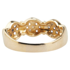 K18YG イエローゴールド サファイア ダイヤ リング 指輪 レディース 15号 【中古】