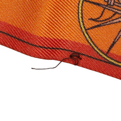 エルメス ツイリー Les Voitures Nouvelles 馬車の変遷 スカーフ オレンジ マルチカラー シルク レディース HERMES 【中古】