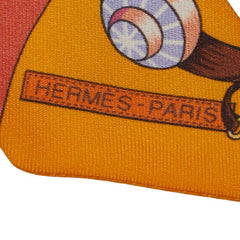 エルメス ツイリー Les Voitures Nouvelles 馬車の変遷 スカーフ オレンジ マルチカラー シルク レディース HERMES 【中古】