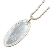 グッチ オーバルプレート ネックレス ボールチェーン SV925 シルバー レディース GUCCI 【中古】