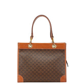 セリーヌ マカダム ハンドバッグ ブラウン PVC レザー レディース CELINE 【中古】