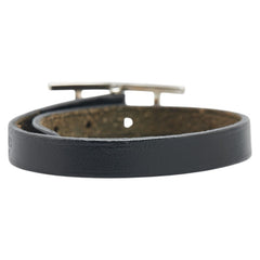 エルメス アピ3 ブレスレット ブラック メタル レザー レディース HERMES 【中古】