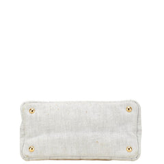 プラダ カナパ ハンドバッグ グレー キャンバス レディース PRADA 【中古】