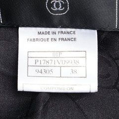 シャネル ココマークボタン ジャケット ダブル スラックス セットアップ ブラック ウール レディース CHANEL 【中古】