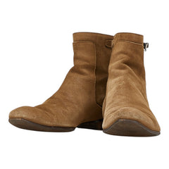 ルイ ヴィトン ストラップ バックジップ ショートブーツ サイズ:7 ブラウン スウェード メンズ LOUIS VUITTON 【中古】