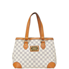 ルイ ヴィトン ダミエ アズール ハムステッド PM ハンドバッグ N51207 ホワイト PVC レザー レディース LOUIS VUITTON 【中古】