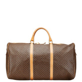 セリーヌ マカダム ハンドバッグ ボストンバッグ ブラウン PVC レザー レディース CELINE 【中古】