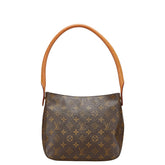ルイ ヴィトン モノグラム ルーピングMM ワンショルダーバッグ ハンドバッグ M51146 ブラウン PVC レザー レディース LOUIS VUITTON 【中古】