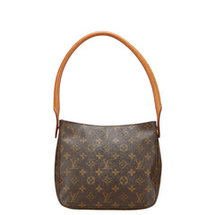 ルイ ヴィトン モノグラム ルーピングMM ワンショルダーバッグ ハンドバッグ M51146 ブラウン PVC レザー レディース LOUIS VUITTON 【中古】