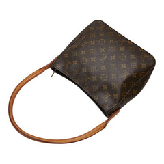 ルイ ヴィトン モノグラム ルーピングMM ワンショルダーバッグ ハンドバッグ M51146 ブラウン PVC レザー レディース LOUIS VUITTON 【中古】