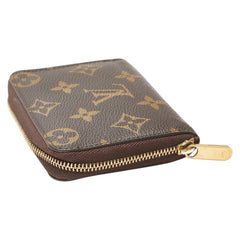 ルイ ヴィトン モノグラム ジッピー コインパース コインケース M60067 ブラウン PVC レザー レディース LOUIS VUITTON 【中古】