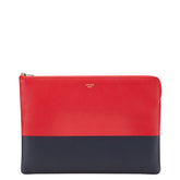 セリーヌ バイカラー クラッチバッグ レッド ブラック レザー レディース CELINE 【中古】