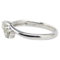 K18WG ホワイトゴールド ダイヤ0.30ct 2P リング 指輪 レディース 10.5号 【中古】