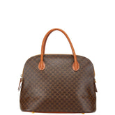 セリーヌ マカダム ハンドバッグ ブラウン PVC レザー レディース CELINE 【中古】