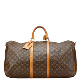 ルイ ヴィトン モノグラム キーポル バンドリエール 55 ボストンバッグ M41414 ブラウン PVC レザー レディース LOUIS VUITTON 【中古】