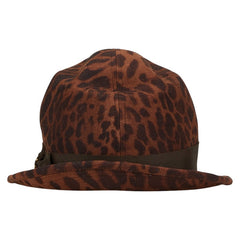 カシラ レオパード ヒョウ柄 帽子 ハット ブラウン ポリエステル レディース CA4LA 【中古】