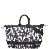 レスポートサック 総柄 ボストンバッグ ショルダーバッグ 2WAY ホワイト マルチカラー ナイロン レディース LeSportsac 【中古】