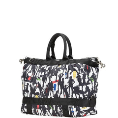 レスポートサック 総柄 ボストンバッグ ショルダーバッグ 2WAY ホワイト マルチカラー ナイロン レディース LeSportsac 【中古】