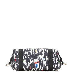 レスポートサック 総柄 ボストンバッグ ショルダーバッグ 2WAY ホワイト マルチカラー ナイロン レディース LeSportsac 【中古】