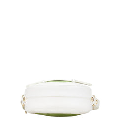 トリーバーチ ショルダーバッグ クロスボディバッグ グリーン ホワイト キャンバス レザー レディース Tory Burch 【中古】