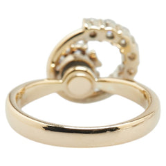 K18YG イエローゴールド ダイヤ0.55ct フラワー 花 モチーフ リング 指輪 レディース 11号 【中古】