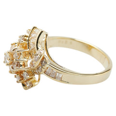 K18YG イエローゴールド ダイヤ1.25ct リング 指輪 レディース 13号 【中古】