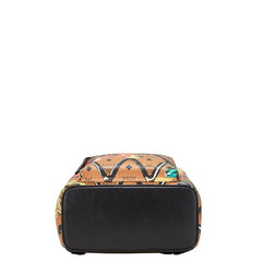 エム シー エム ラブレス コラボ ヴィセトス リュック バックパック ブラウン マルチカラー PVC レザー レディース MCM 【中古】